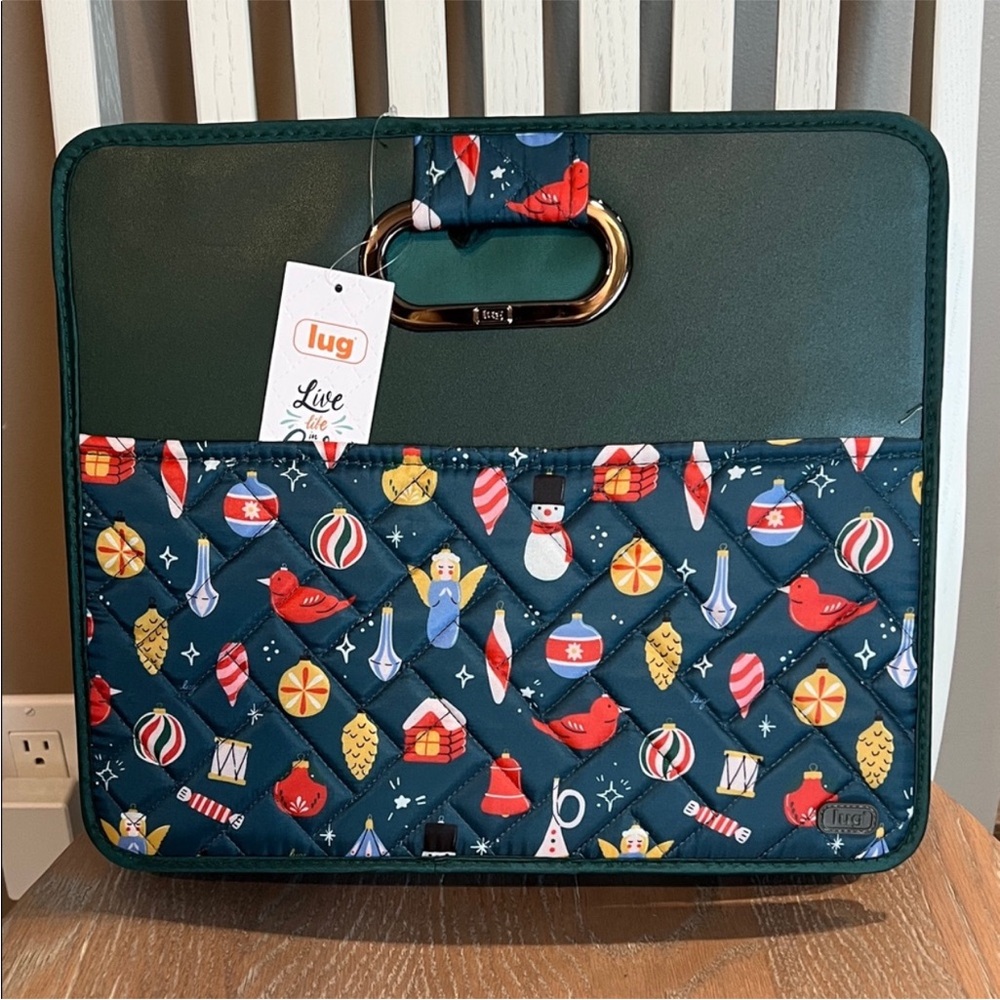 Lug Flatbed Home Storage Organizer in Retro Ornament pattern. NEW
